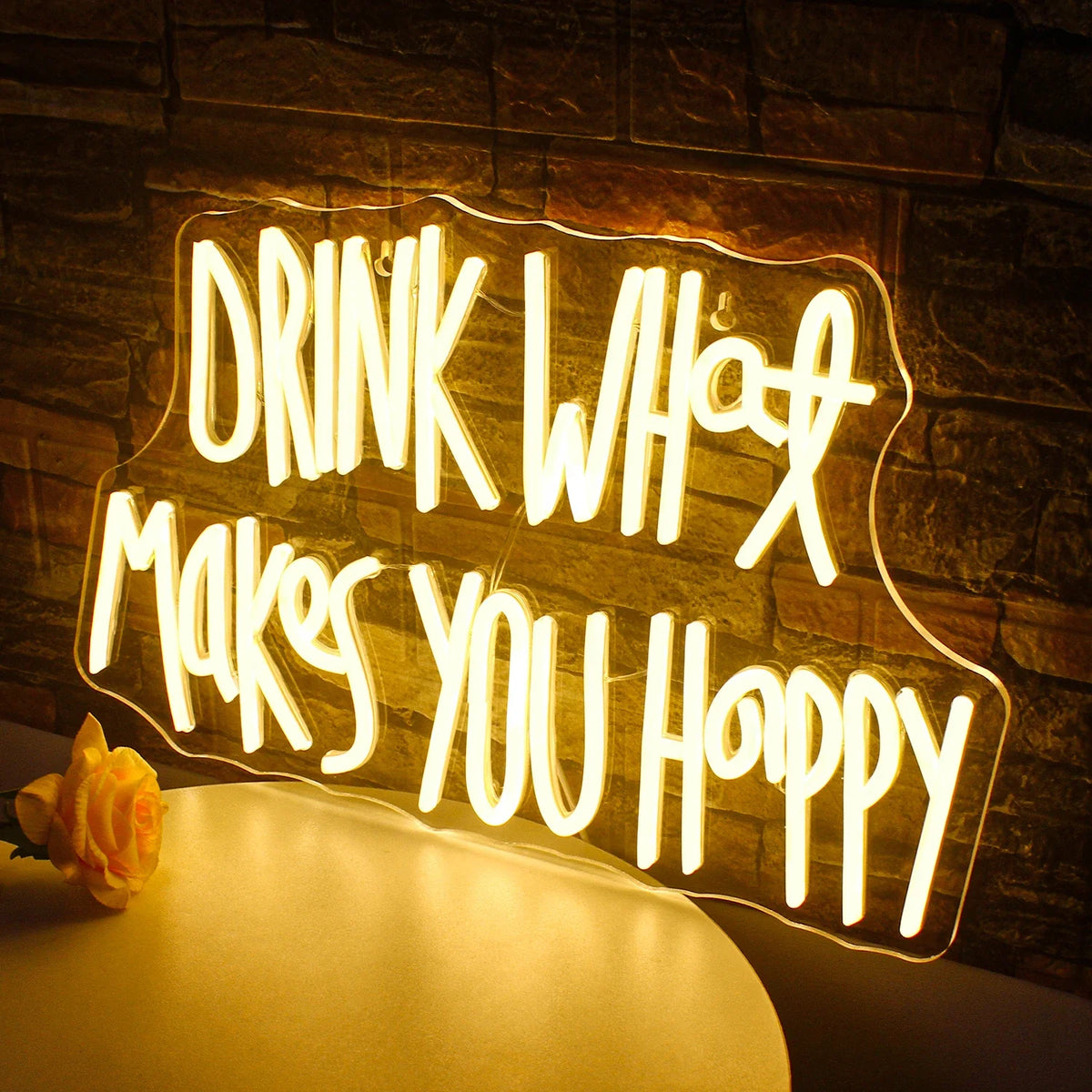 Drink What Makes You Happy 5V USB LED neon sign