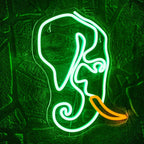 Enseigne néon LED USB 5 V Éléphant — 32 × 35 cm