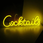 Cocktails 5V USB LED neon sign – Yellow