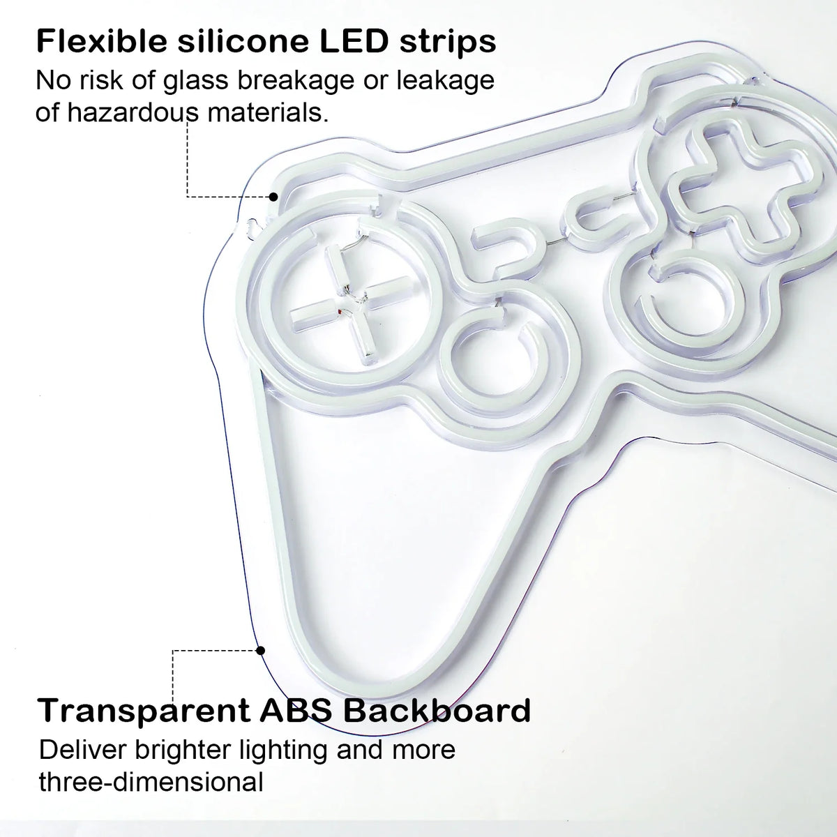 Enseigne néon LED USB 5 V Motif de jeu vidéo