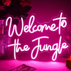 Enseigne néon LED USB 5 V Welcome to the Jungle — rose