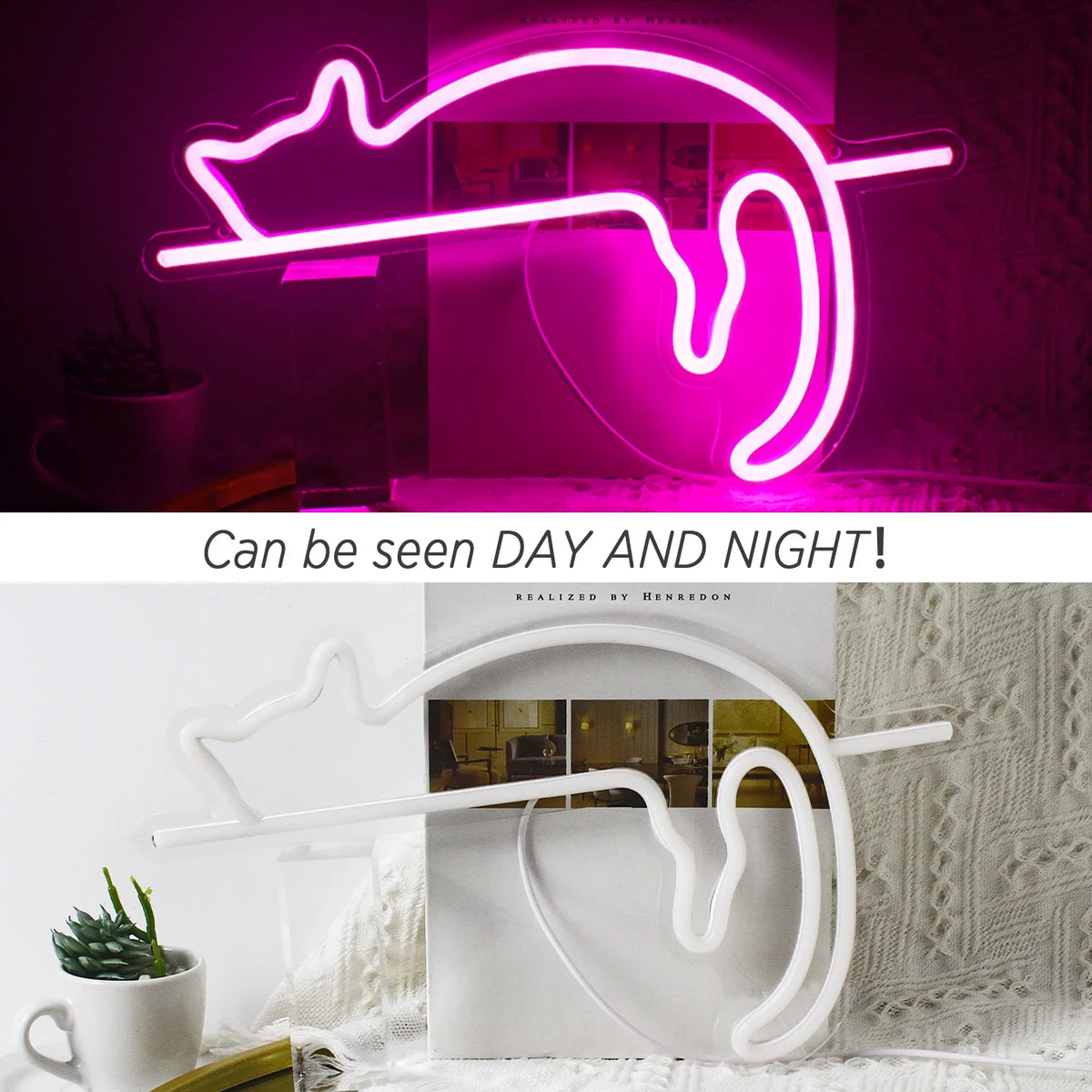 Cat 5V USB LED neon sign