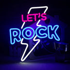 Enseigne néon LED USB 5 V Let's Rock