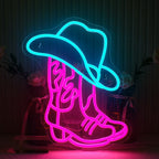 Cowboy Boot and Hat 5V USB LED neon sign – 38x33cm