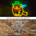Cowboy Cat 5V USB LED neon sign