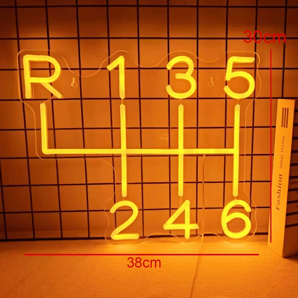 Car Gearbox 5V USB LED neon sign