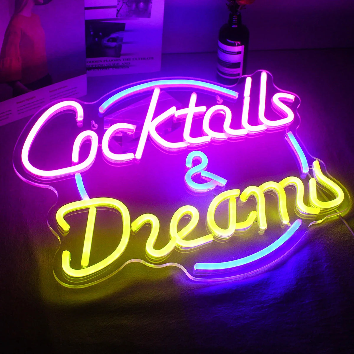 Cocktails Dreams 5V USB LED neon sign