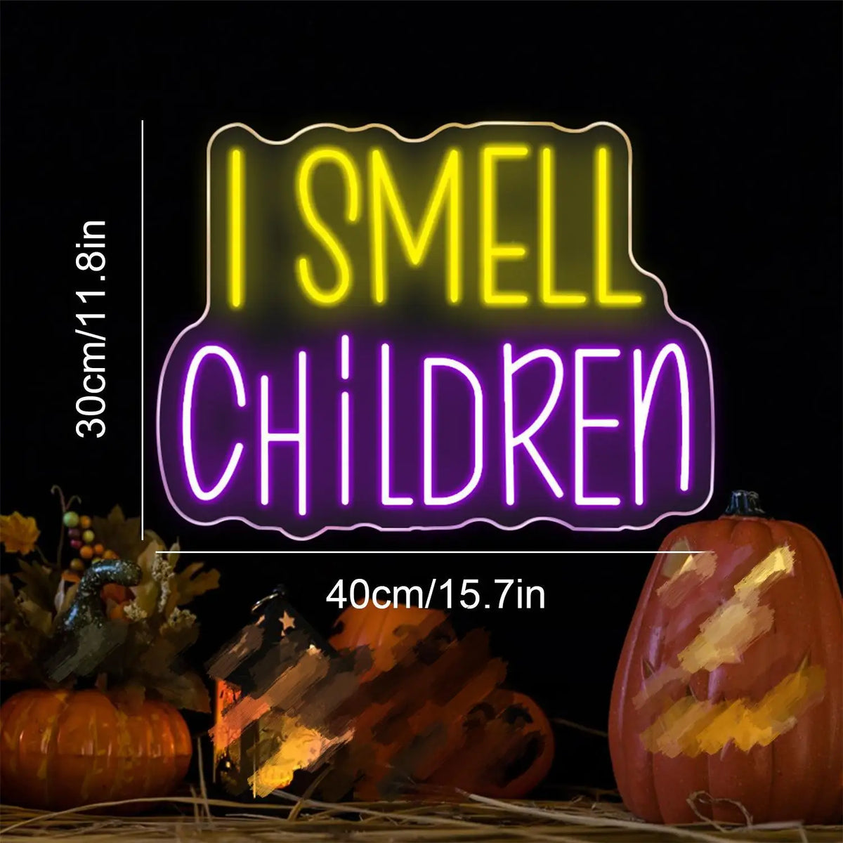 Enseigne néon LED USB 5 V I Smell Children — 40 × 30 cm