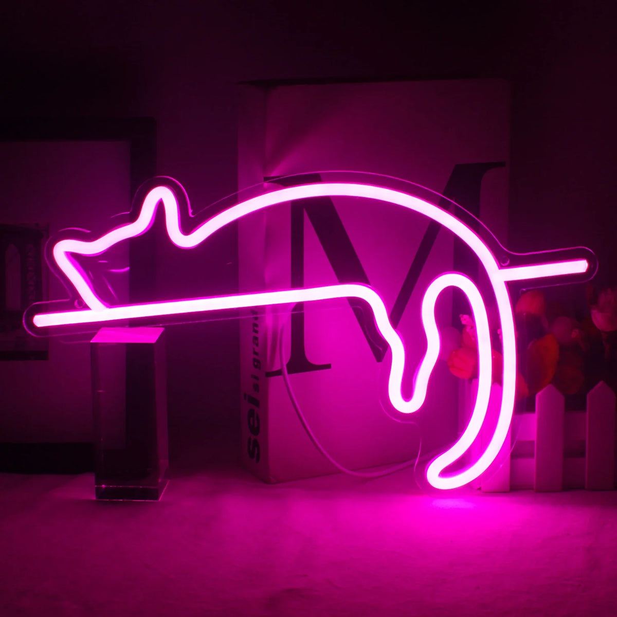 Cat 5V USB LED neon sign – 36x22cm