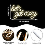 Let’s Get Cozy 5V USB LED neon sign