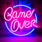 Enseigne néon LED USB 5 V Game Over en cercle — Game Over