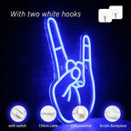 Rock Hand Gesture 5V USB LED neon sign