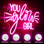 You Glow Girl 5V USB LED neon sign