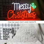 Enseigne néon LED USB 5 V Merry Christmas