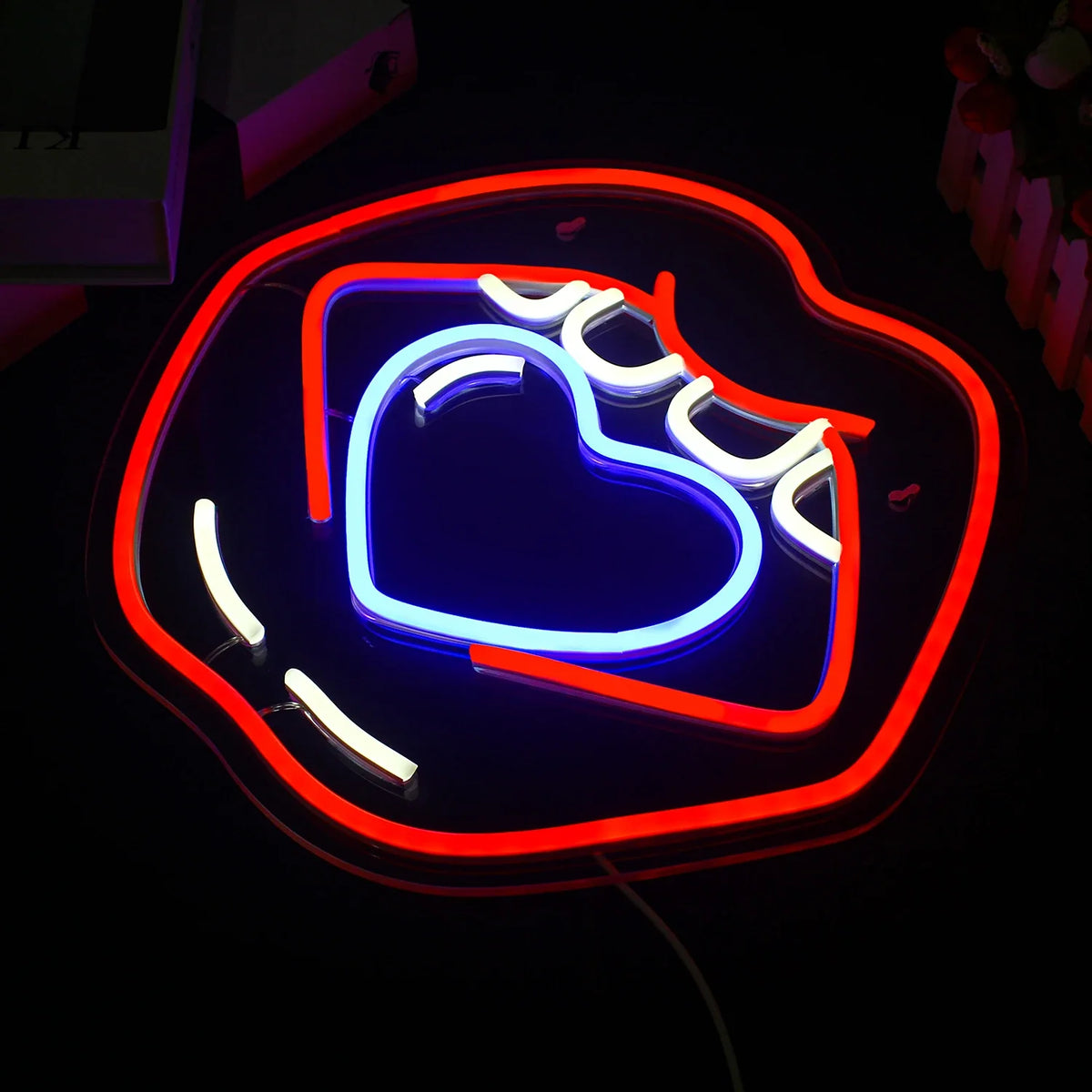 Enseigne néon LED USB 5 V Lèvres