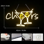 Enseigne néon LED USB 5 V Cheers
