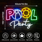 Pool Party 5V USB LED neon sign