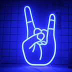 Rock Hand Gesture 5V USB LED neon sign