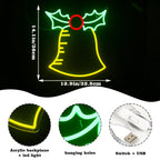 Bell Merry Christmas 5V USB LED neon sign