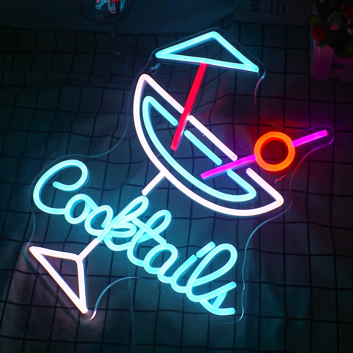 Cocktails 5V USB LED neon sign