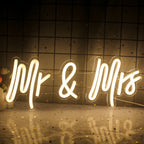Mr & Mrs 5V USB LED neon sign