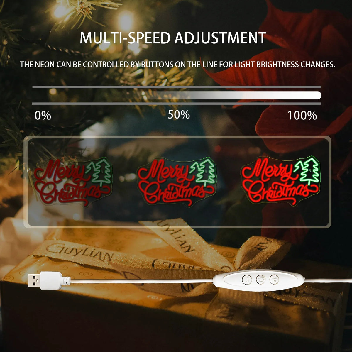 Christmas Tree 5V USB LED neon sign