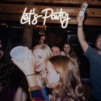 Enseigne néon LED USB 5 V Let's Party