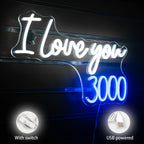 I Love You 3000 5V USB LED neon sign