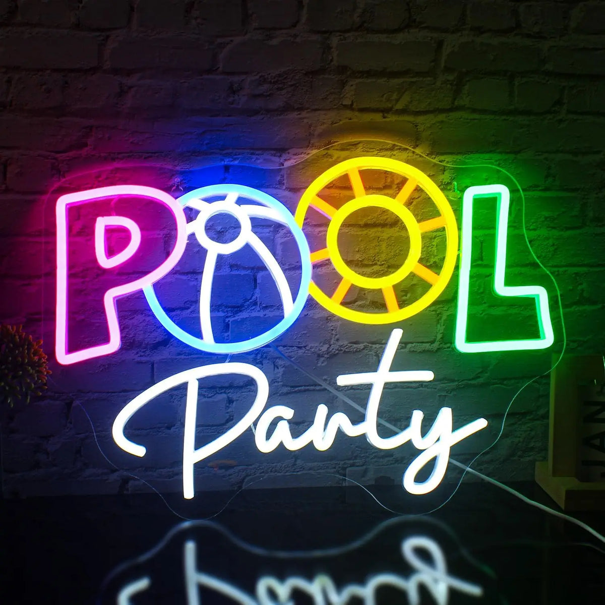 Pool Party 5V USB LED neon sign