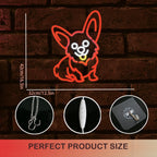Enseigne néon LED USB 5 V Corgi rouge