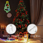 Christmas Tree with Baubles 5V USB LED neon sign