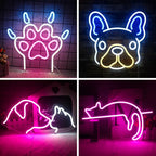 Dog Paw 5V USB LED neon sign