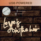 Love is in the Hair 5V USB LED neon sign