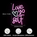 Love Yo Self 5V USB LED neon sign