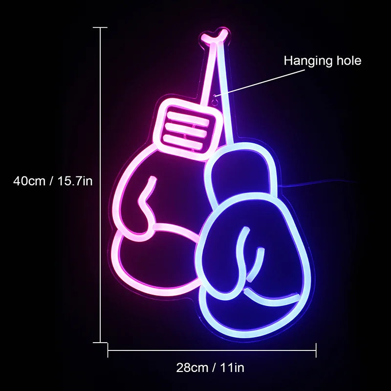 Boxing Gloves 5V USB LED neon sign