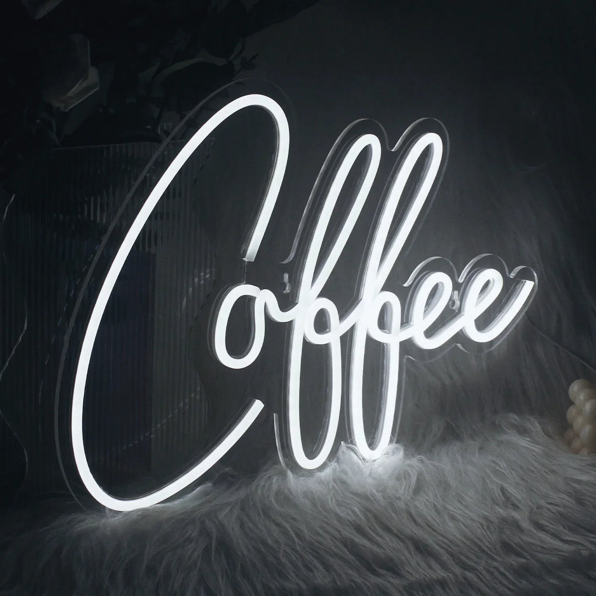Coffee 5V USB LED neon sign – White