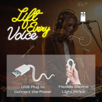 Enseigne néon LED USB 5 V Lift Every Voice