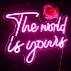 The World Is Yours 5V USB LED neon sign