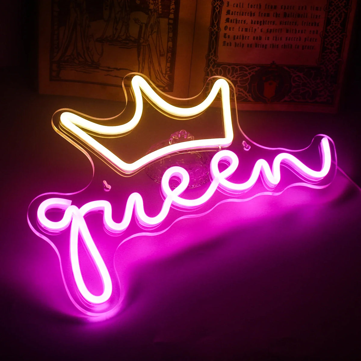 Enseigne néon LED USB 5 V Queen
