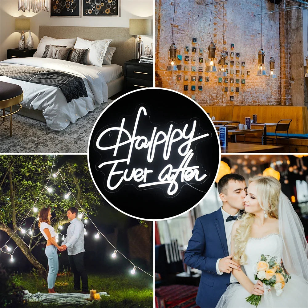Happy Ever After 5V USB LED neon sign