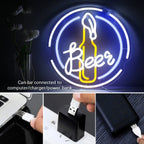 Enseigne néon LED USB 5 V Bar Beer