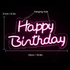 Happy Birthday 5V USB LED neon sign