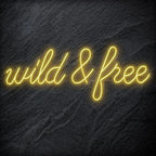 Wild & Free 5V USB LED neon sign – lemo Yellow