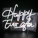 Happy Ever After 5V USB LED neon sign – White
