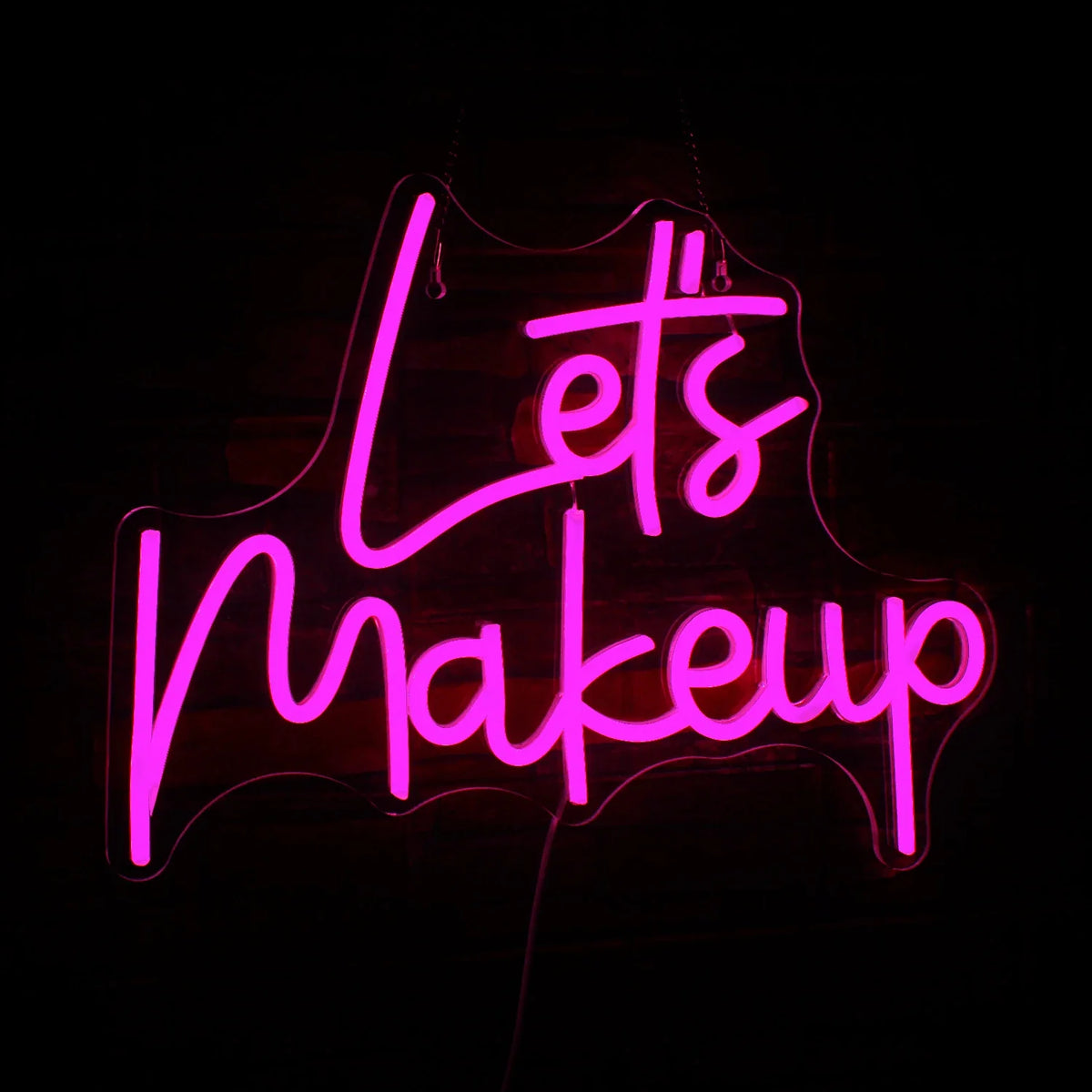 Enseigne néon LED USB 5 V Let's Makeup