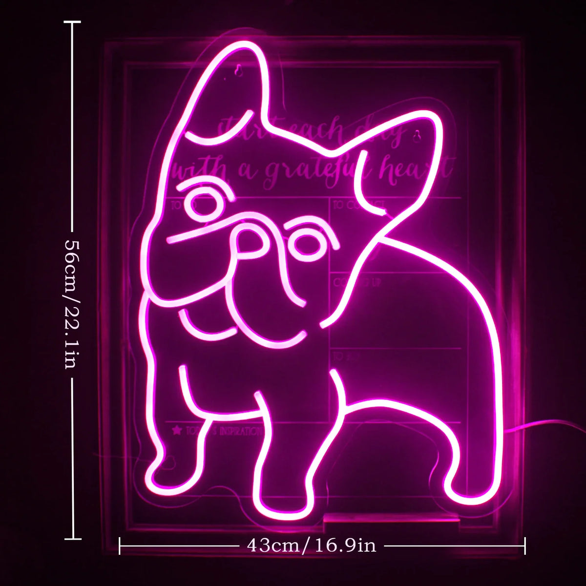 Pink Dog 5V USB LED neon sign