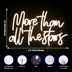Enseigne néon LED USB 5 V More Than All The Stars