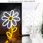 Enseigne néon LED USB 5 V Marguerite de style dessin animé