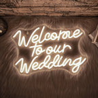 Enseigne néon LED USB 5 V Welcome to our Wedding