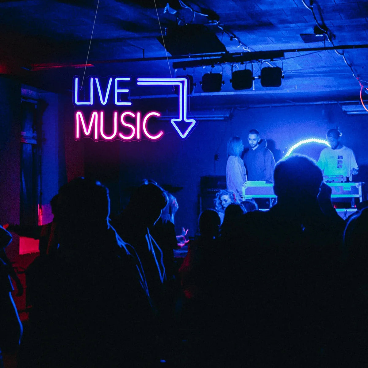 Enseigne néon LED USB 5 V Live Music